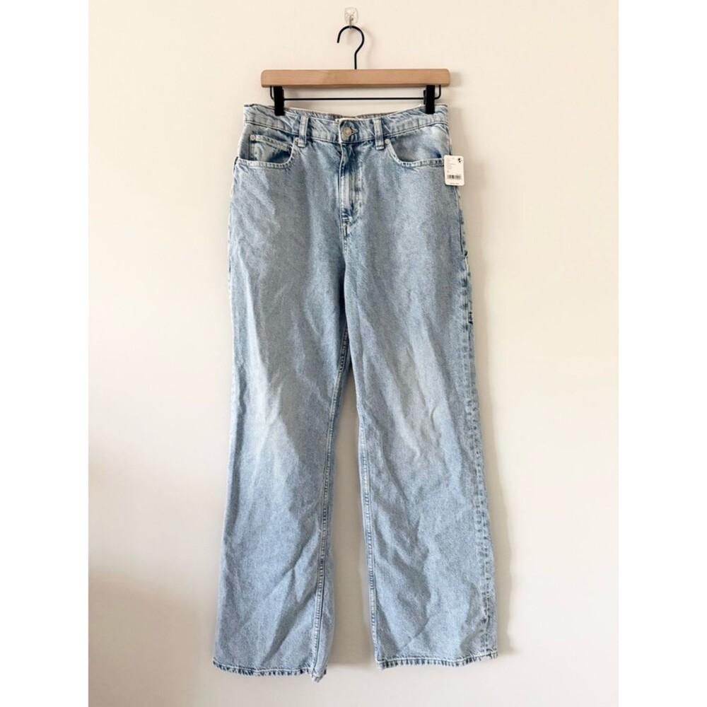 NWT We The Free Tinsley Baggy High-Rise Straight Leg in Free Bird Blue Size 29